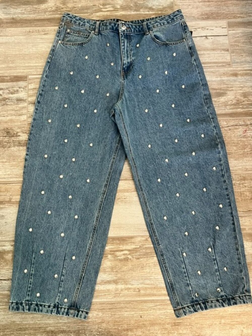 Future Collective Silver-Studded Jeans